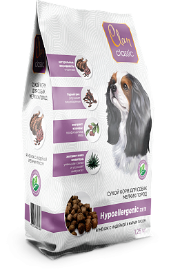 Clan Classic Hypoallergenic-23/11 сухой корм для взрослых собак мелких пород с ягненком, индейкой и рисом