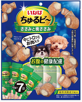 Inaba Churu лакомство для собак запеченные трубочки с куриным филе для здоровья ЖКТ