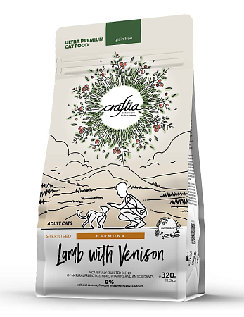 Купить craftia harmona Сухой корм для стерилизованных кошек из ягненка с олениной