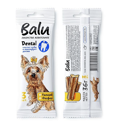 Купить balu жевательное лакомство для собак с кальцием, фосфором