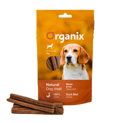 Organix лакомства лакомство для собак "Палочки из филе утки" мясо 100%