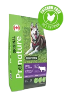 Pronature Original сухой корм для взрослых собак всех пород говядина со спельтой