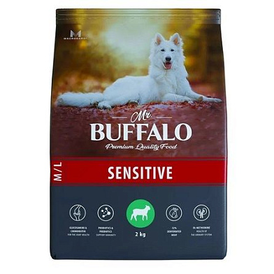 Mr.Buffalo M/L SENSITIVE сухой корм для взрослых собак средних и крупных пород, ягненок