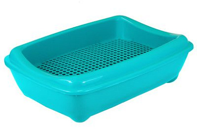 Yami-Yami туалет для кошек с рамкой-сеткой, глубокий бирюзовый