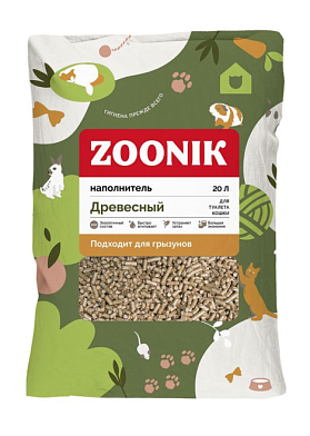 Зооник древесный наполнитель для кошек