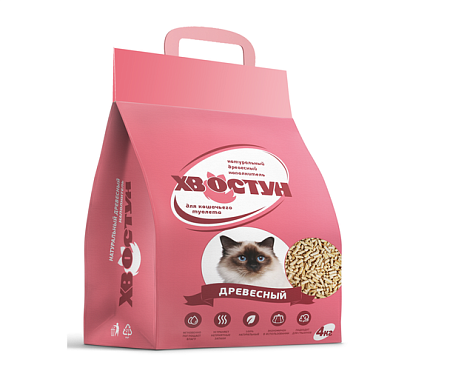 Купить Хвостун наполнитель для кошек древесный впитывающий