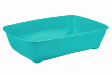 Yami-Yami Лоток для кошек глубокий, малый, бирюзовый