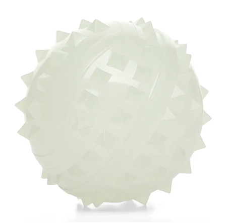 Купить triol night city игрушка для собак Мяч с шипами белый