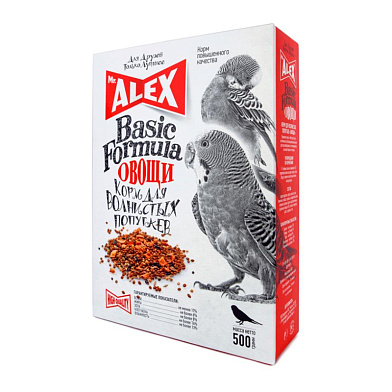 Mr.Alex сухой корм для волнистых попугаев "овощи" (basic)