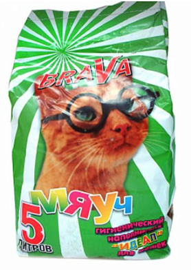 Brava Мяуч Идеал Наполнитель для кошек впитывающий минеральный