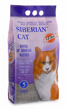 Купить Сибирская кошка наполнитель для кошек комкующийся "прима"