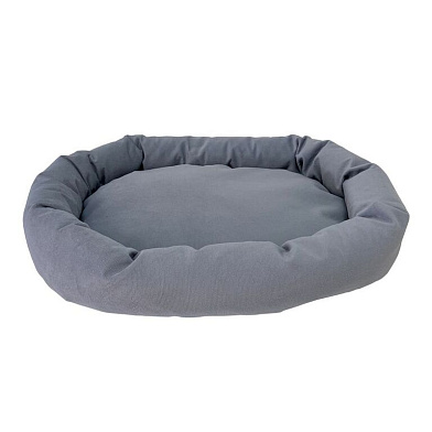 HOMEPET Микровелюр лежак серый для собак и кошек