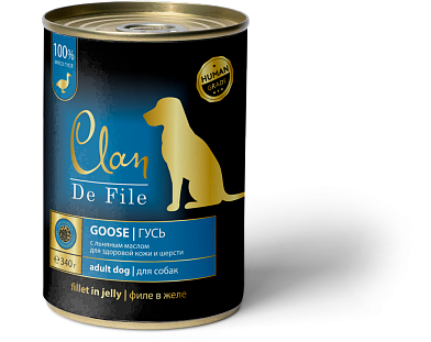 Clan De File консервы для собак всех пород (гусь)