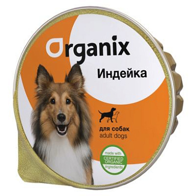 Organix влажный корм суфле для взрослых собак с индейкой (ламистер)