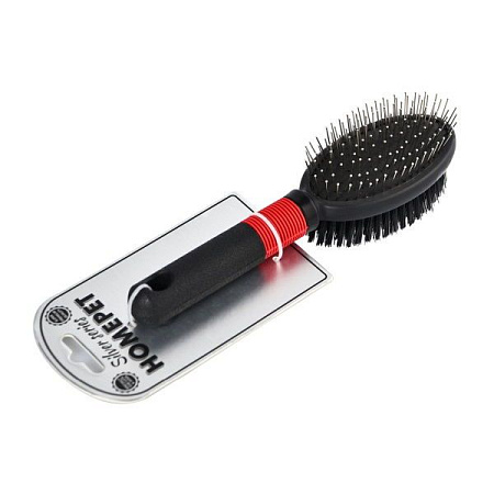 Купить homepet silver series расческа-щетка двухсторонняя для собак и кошек