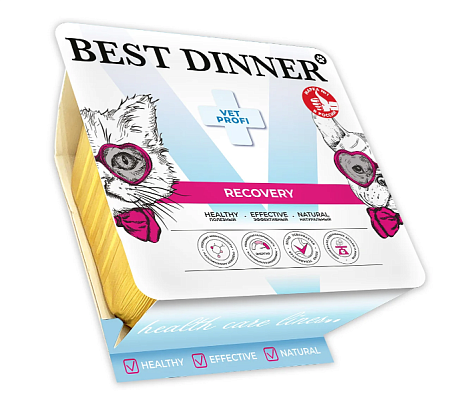 Купить best dinner vet profi recovery влажный корм для собак и кошек при истощениии и выздоровлении (ламистер)