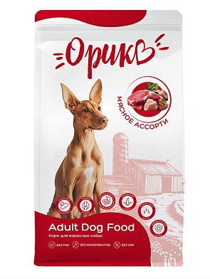 Орико сухой корм для взрослых собак всех пород мясное ассорти
