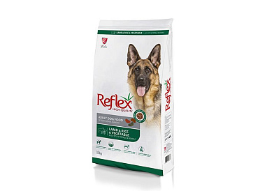 REFLEX сухой корм для взрослых собак всех пород с ягненком, рисом и овощами