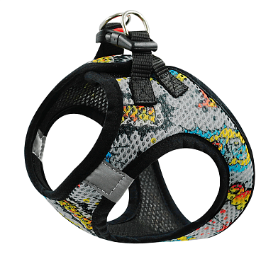 Art Line шлейка жилет для собак капрон сетка с принтом ГРАФФИТИ