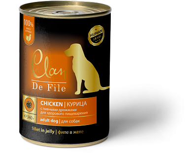 Clan De File консервы для собак всех пород (курица)