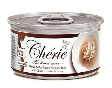 PETTRIC CHERIE GRAIN FREE консервы для кошек тунец с курицей в подливе