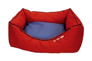 ZOOexpress «Oxford»№2 Лежанка для собак двухсторонняя, красный/серый