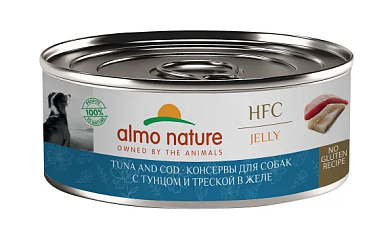 Almo Nature (HFC, Jelly, Tuna and Cod) Консервы для собак и щенков с тунцом и треской в желе