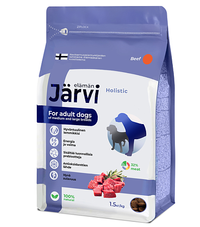 Купить jarvi сухой корм для взрослых собак средних и крупных пород с говядиной