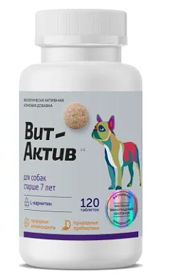 Вит-Актив мультикомпонентная кормовая добавка для пожилых собак