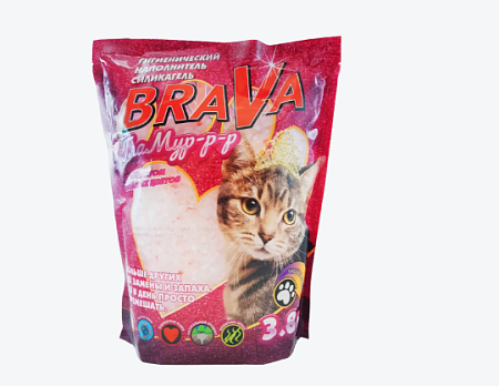 Купить brava Впитывающий наполнитель для кошек Гламур силикагелевый