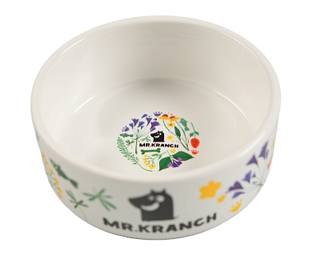 Купить mr.kranch Цветы Прованса миска керамическая для собак и кошек, васильковая