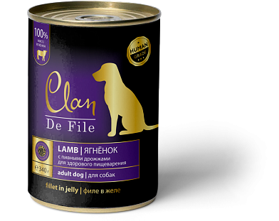 Clan De File консервы для собак всех пород (ягненок)