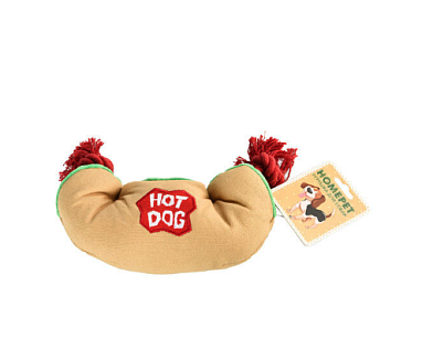 HOMEPET игрушка для собак хот дог с пищалкой