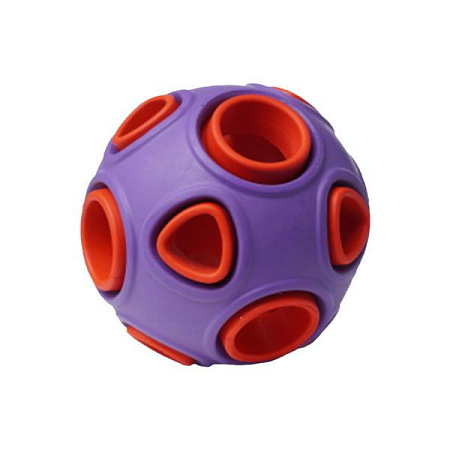 Купить homepet silver series игрушка для собак мяч фиолетово-красный каучук