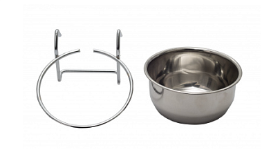 Каскад Миска из нержавеющей стали на крючках для грызунов