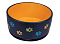 Mr.Kranch миска керамическая для собак, черная с оранжевым