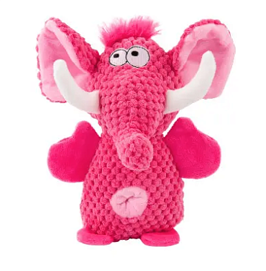 Mr.Kranch игрушка для собак Слон с пищалкой, розовая