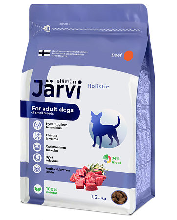 Купить jarvi сухой корм для взрослых собак мелких пород с говядиной