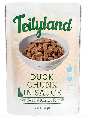 Teilyland влажный корм для кошек кусочки с уткой в соусе (пауч)