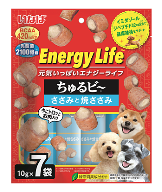 Inaba Energy лакомство для собак запеченные трубочки с куриным филе