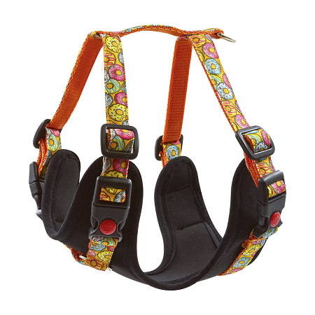 Купить art line Шлейка для собак "Пончики" неопрен, капрон с принтом