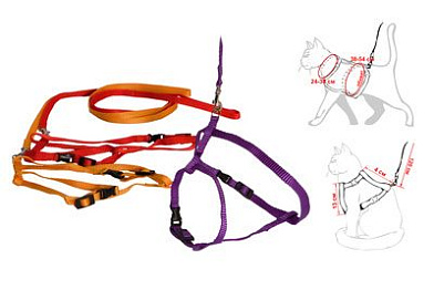 Yami-Yami шлейка+поводокдля собак и кошек капрон