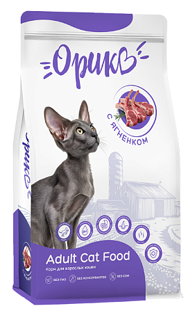 Купить Орико сухой корм для взрослых кошек с ягненком