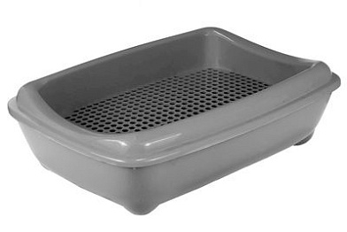 Yami-Yami туалет для кошек с рамкой-сеткой, глубокий серый