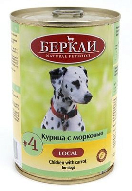 Berkley консервы для собак с курицей и морковью LOCAL
