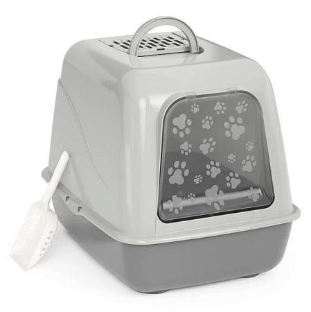 Купить alta Юта туалет для кошек закрытый серый