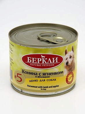 Berkley консервы для собак с кониной с яблоками LOCAL