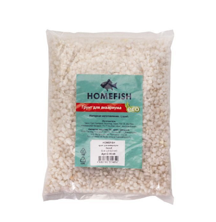 Купить homefish грунт для аквариума 1,5-2,5 мм белый