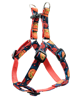 Art Line шлейка для собак капрон c принтом ОДУВАНЧИКИ быстросъемная