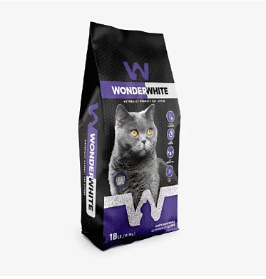 Wonder White Lavender наполнитель для кошек комкующийся c ароматом лаванды